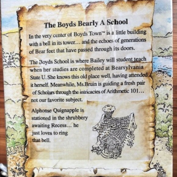 Boyds Bearly-Built Villages #4 The Boyds Barely A School 2000 Vintage #36 of 239 - Picture 2 of 16